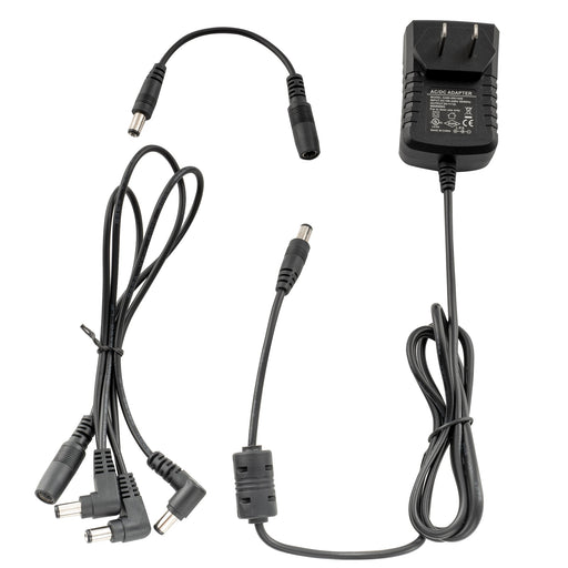 musiclily pro us standard power supply adapter dc 9v with 3 way daisy chain cable reverse polarity cord for guitar effect pedals mx3144us