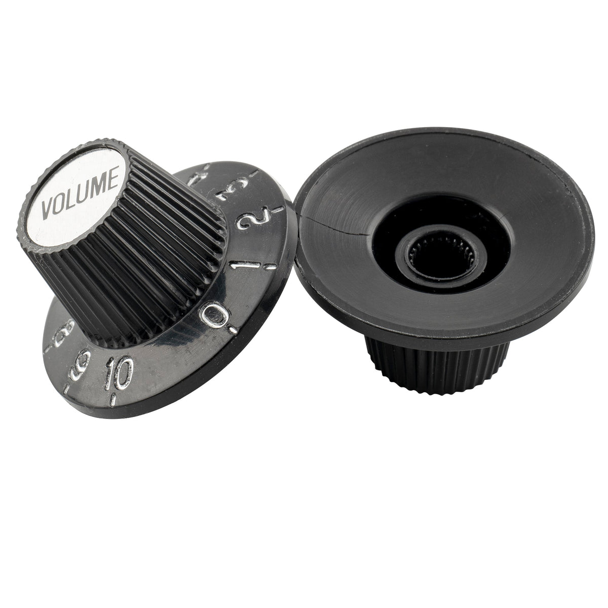 Musiclily Pro Fein 24 Splines Hexenhut-Knöpfe Top-Hut-Knöpfe Ton- und Lautstärkereglerknöpfe für E-Gitarre, Bass, Verstärker, Effektpedal, Set von 2T2V