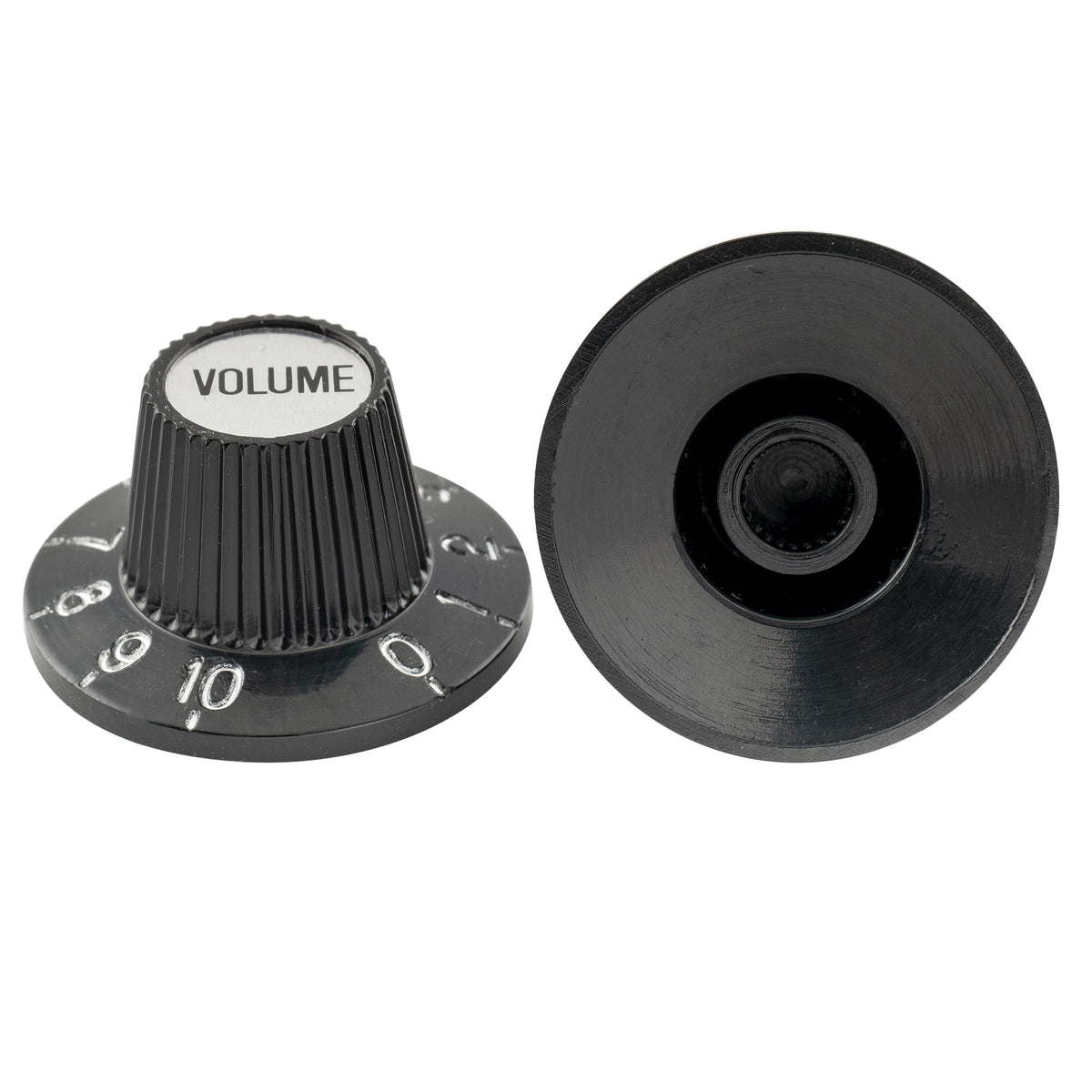 Musiclily Pro Fein 24 Splines Hexenhut-Knöpfe Top-Hut-Knöpfe Ton- und Lautstärkereglerknöpfe für E-Gitarre, Bass, Verstärker, Effektpedal, Set von 2T2V