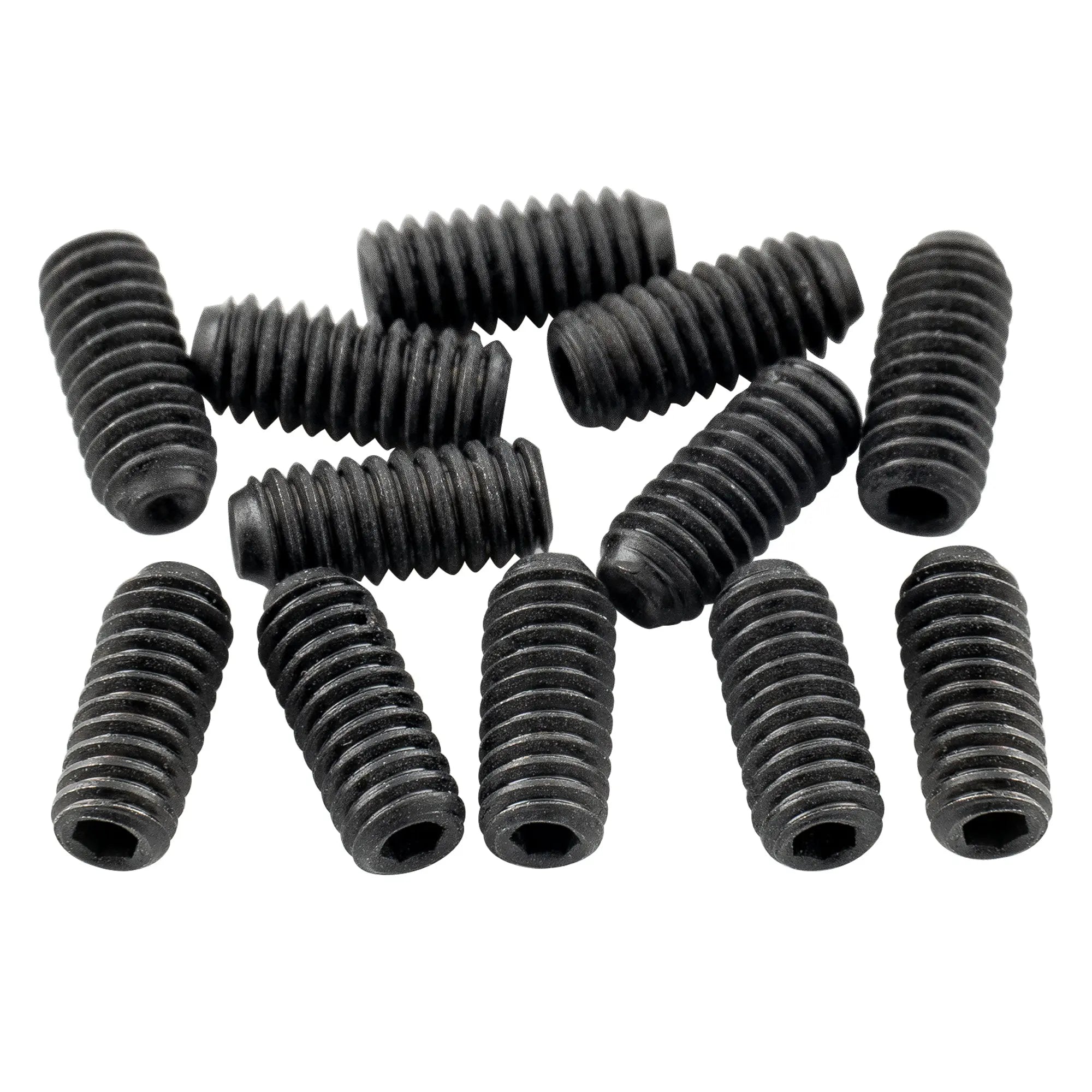 musiclily ultra unf 4 48 1 4 inch stainless steel saddle height adjustment screws for usa electric guitar bridge mx3162 12p, black