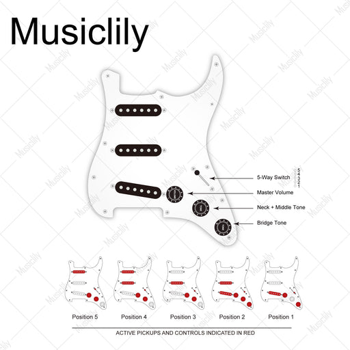 Size of musiclily pro electric guitar diy wiring kit upgrade for import style st sss with 5 way switch and 2a1b pots mx3170nk