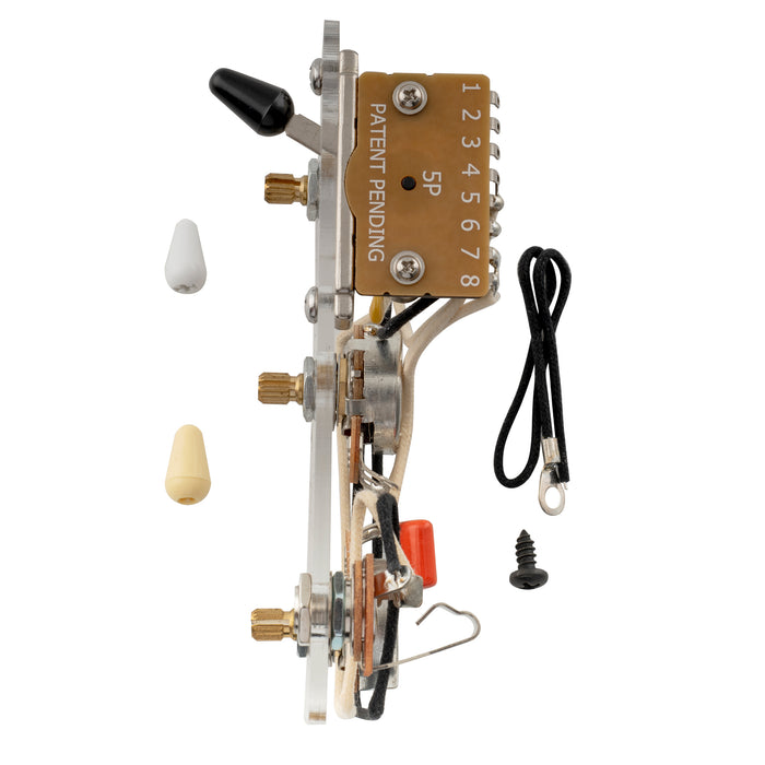 Musiclily Pro Electric Guitar Pre-wired Wiring Harness Upgrade for Import Style ST SSS with 5-Way Switch and 2A1B Pots