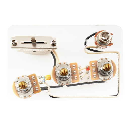 musiclily pro electric guitar pre wired wiring harness upgrade for import style st sss with 5 way switch and 2a1b pots mx3171nk