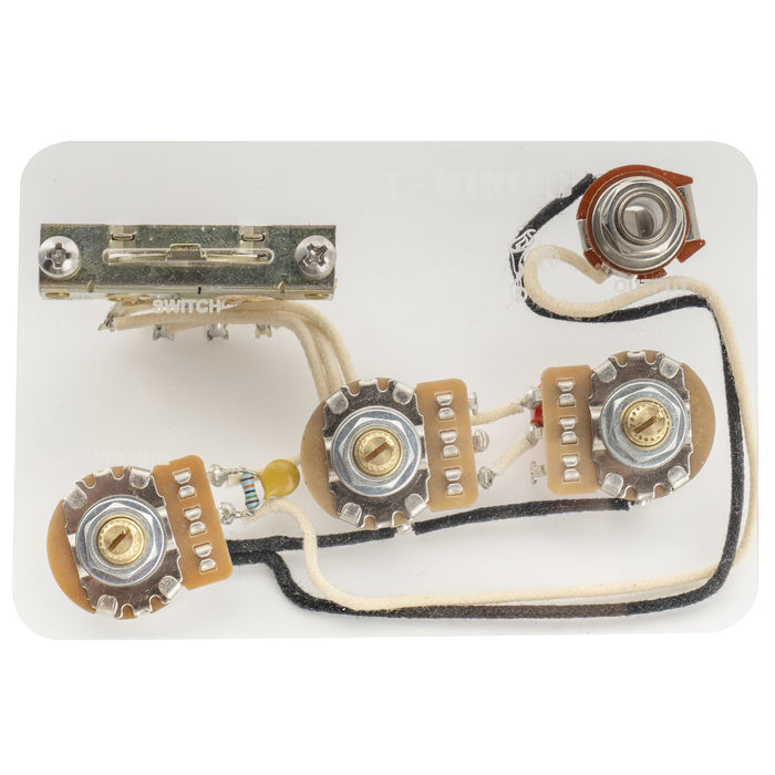 Musiclily Pro Electric Guitar Pre-wired Wiring Harness Upgrade for American Style ST SSS with 5-Way Switch and 3A Pots