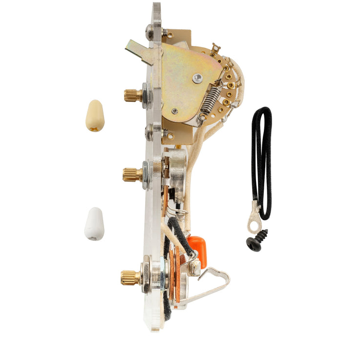 Musiclily Pro Electric Guitar Pre-wired Wiring Harness Upgrade for American Style ST SSS with 5-Way Switch and 3A Pots Musiclily Pro