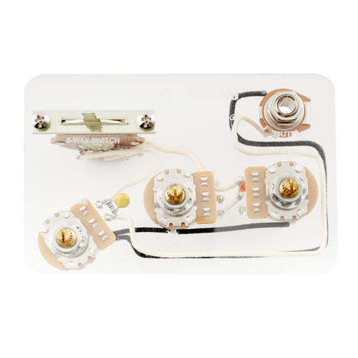 musiclily pro electric guitar pre wired wiring harness upgrade for american style st sss with 5 way switch and 3a pots mx3173nk