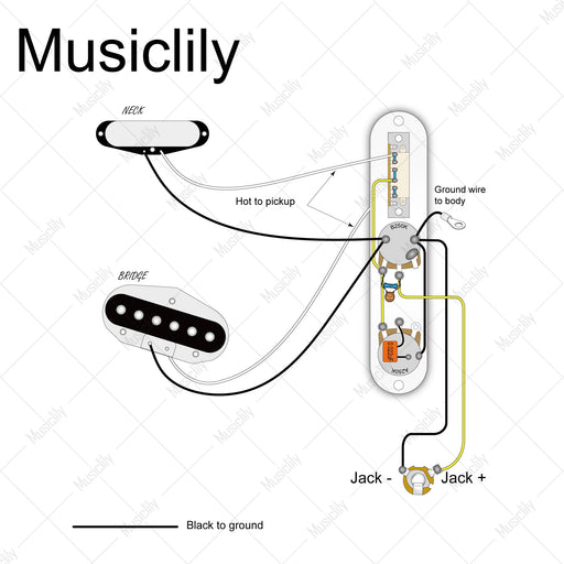 Size of musiclily pro electric guitar pre wired wiring harness upgrade for import style tl with 3 way switch and 1a1b pots mx3181cr