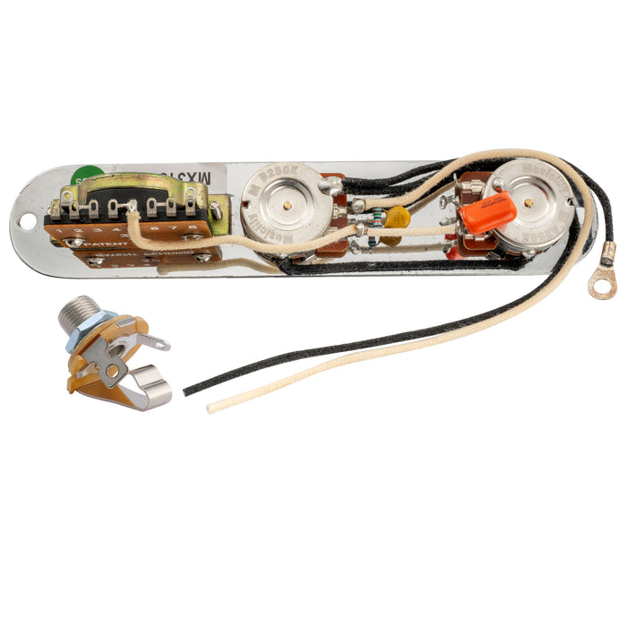 Musiclily Pro Electric Guitar Pre-wired Wiring Harness Upgrade for Import Style TL with 3-Way Switch and 1A1B Pots