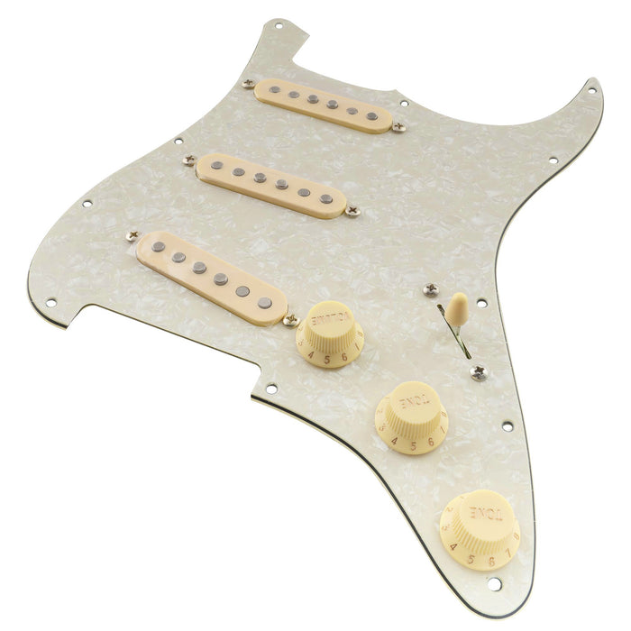 Musiclily Pro Pre-wired Standard SSS Pickguard with Artec Pickups Staggered Alnico 5 Magnet Single Coil  Pickups for ST Style Electric Guitar Musiclily Pro