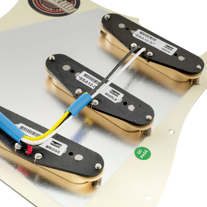
Musiclily Pro Pré-ajustado Padrão SSS Palheta com Captadores Artec Escalonados Ímãs de Alnico 5 Bobina Simples para Guitarra Elétrica Estilo ST