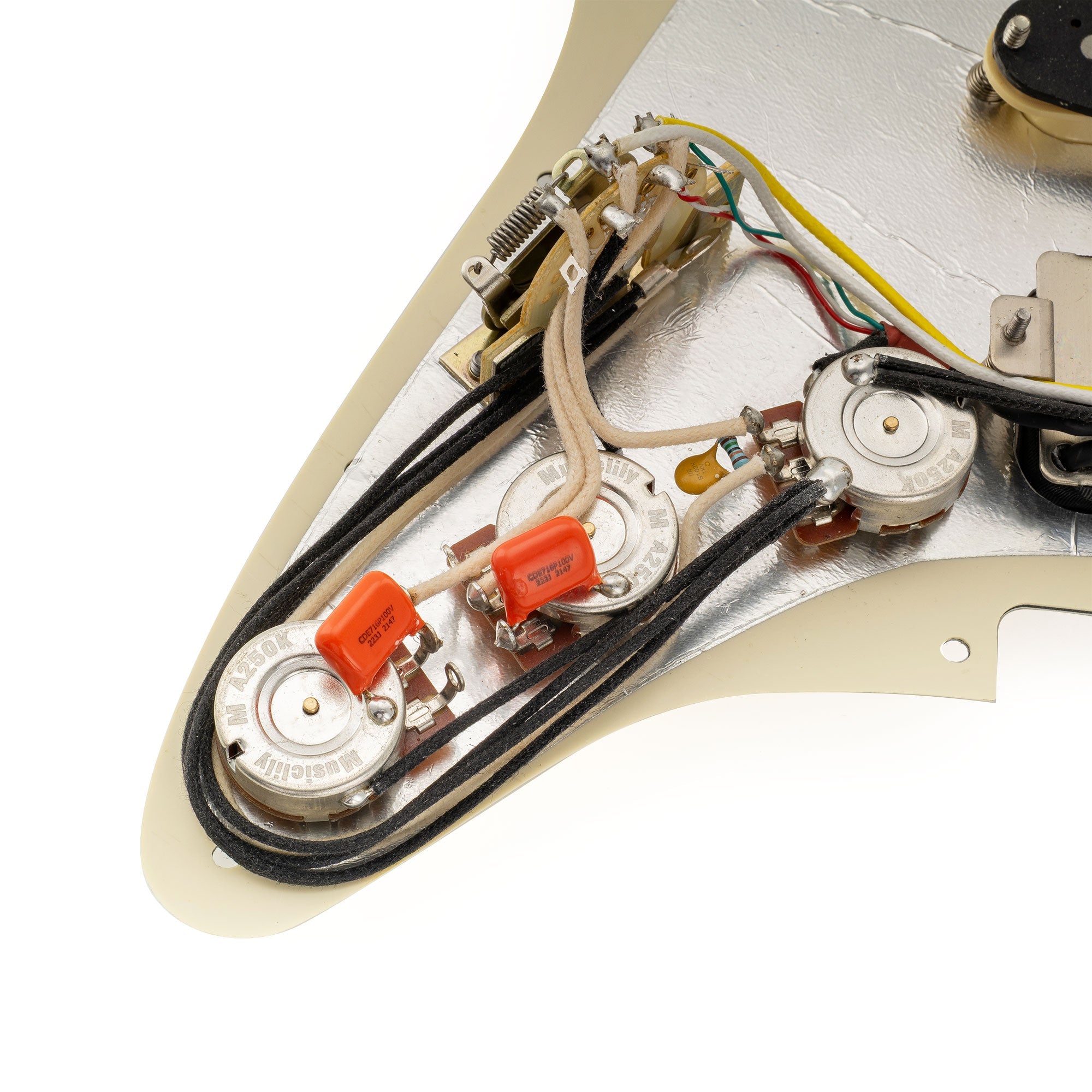 Musiclily Pro Auto-Split Pre-wired Standard HSS Pickguard with Artec Pickups Alnico 5 Magnet for ST Style Electric Guitar Musiclily Pro
