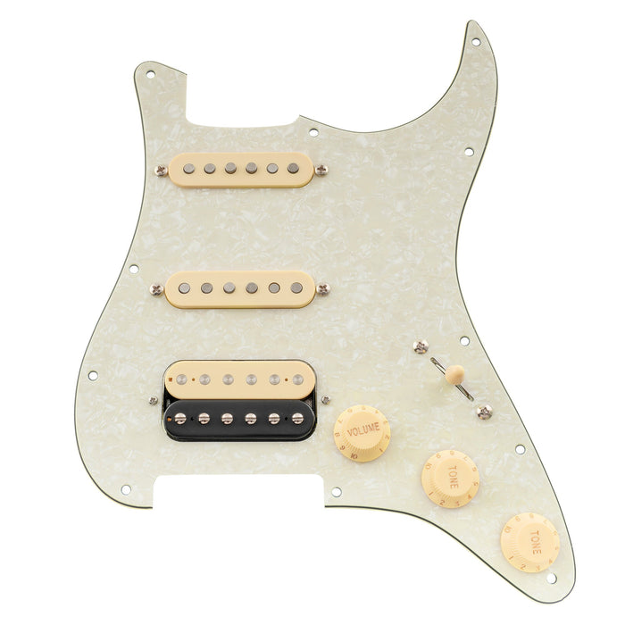 Musiclily Pro Auto-Split Pre-wired Standard HSS Pickguard with Artec Pickups Alnico 5 Magnet for ST Style Electric Guitar Musiclily Pro