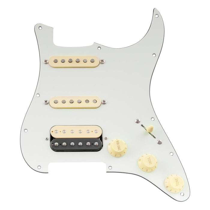 Musiclily Pro Auto-Split Pre-wired Standard HSS Pickguard with Artec Pickups Alnico 5 Magnet for ST Style Electric Guitar