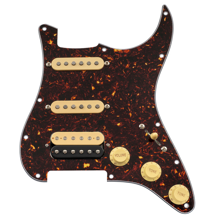 Musiclily Pro Auto-Split Pickguard HSS standard pré-câblé avec micros Artec Alnico 5 aimant pour guitare électrique de style ST