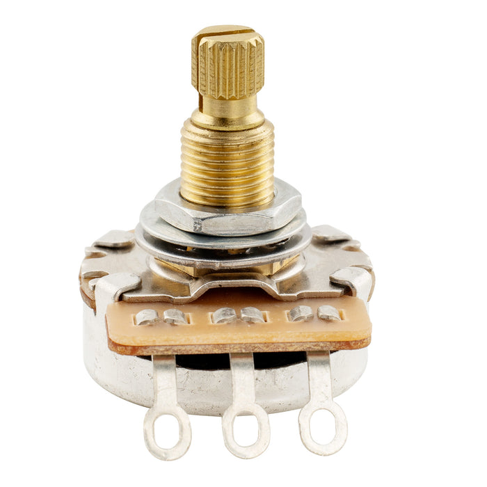 Musiclily Pro HD A250K Pots Brass Metric Split Standard Shaft 9.5mm Audio Taper Potentiometers for ST PB JB Style Electric Guitar Bass (Set of 3)