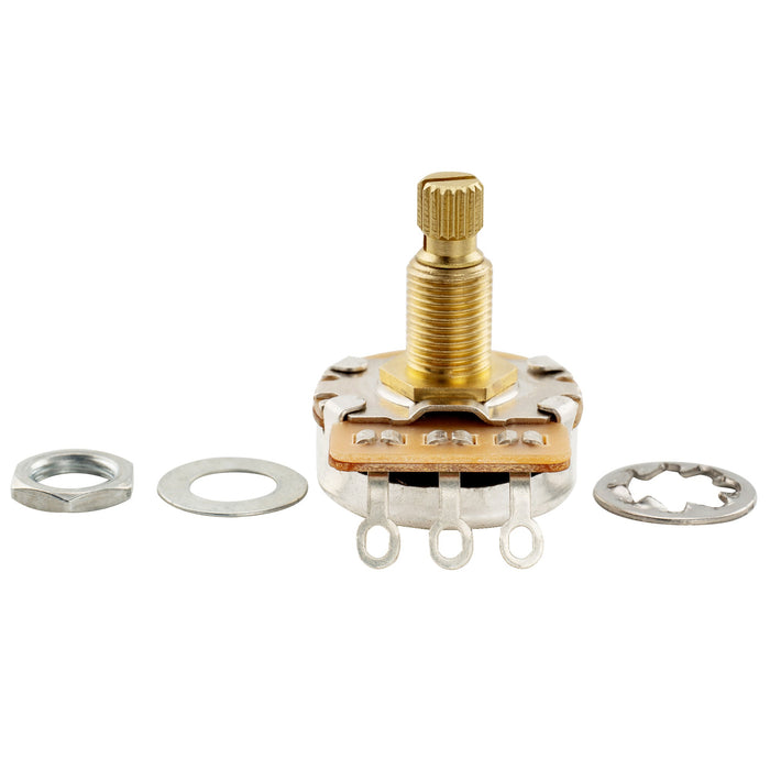 Musiclily Pro HD A250K Pots Brass Metric Split Standard Shaft 9.5mm Audio Taper Potentiometers for ST PB JB Style Electric Guitar Bass (Set of 3)
