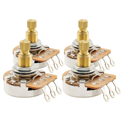 musiclily pro hd 250k full brass metric coarse 18 spline split shaft pots audio linear taper potentiometers for electric guitar bass mx2500 4p