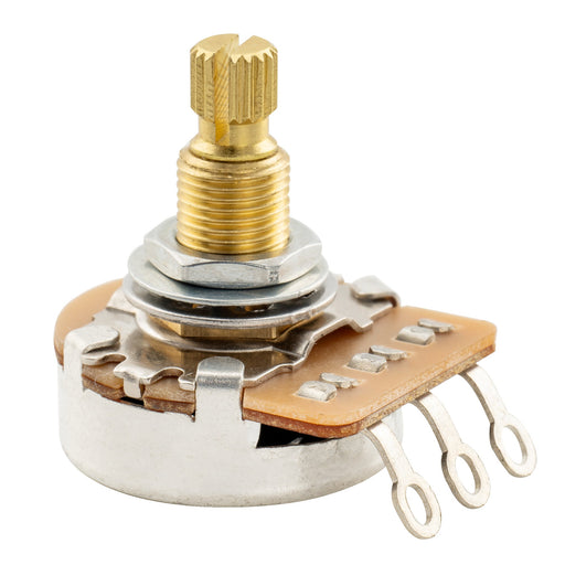 musiclily pro hd 250k full brass metric coarse 18 spline split shaft pot audio linear taper potentiometer for electric guitar bass mx3191