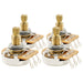 musiclily pro hd 250k full brass metric coarse 18 spline split shaft pots audio linear taper potentiometers for electric guitar bass mx2500 4p, 4 pcs