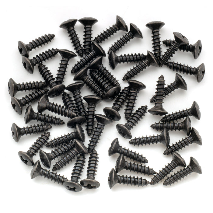 Musiclily Ultra 3x12mm Stainless Steel Pickguard Control Plate Countersunk Mounting Screws for Squier or Imported Electric Guitar or Bass, Set of 50