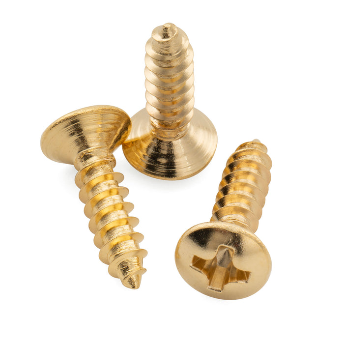 Musiclily Ultra 3x12mm Stainless Steel Pickguard Control Plate Countersunk Mounting Screws for Squier or Imported Electric Guitar or Bass, Set of 50