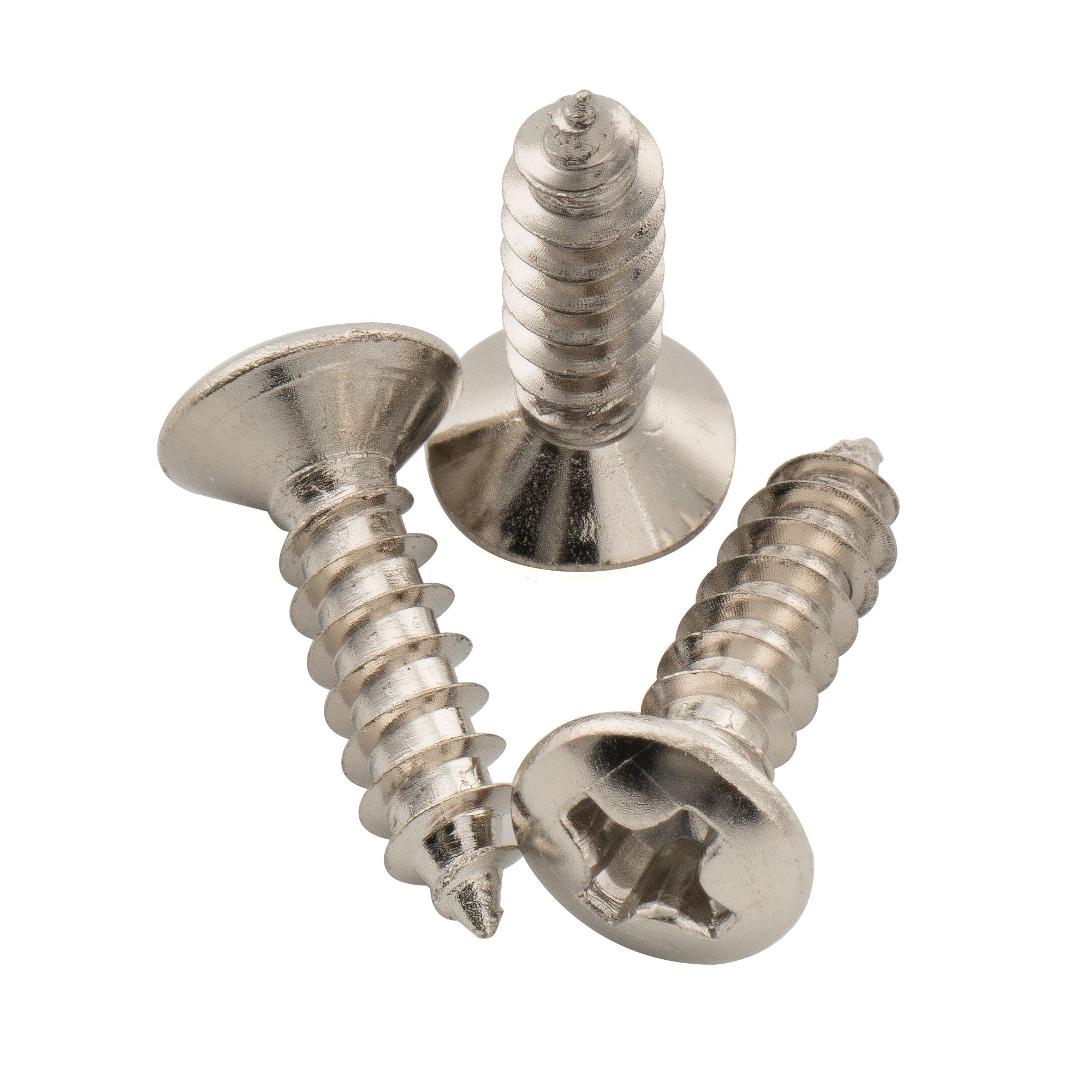 Musiclily Ultra 3x12mm Stainless Steel Pickguard Control Plate Countersunk Mounting Screws for Squier or Imported Electric Guitar or Bass, Set of 50