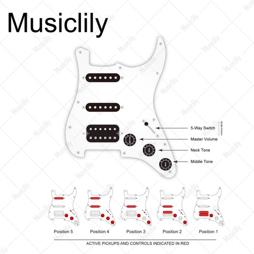Size of musiclily pro electric guitar auto split diy wiring kit upgrade for american style st hss with 5 way switch and 3a pots nickel jack mx3198nk