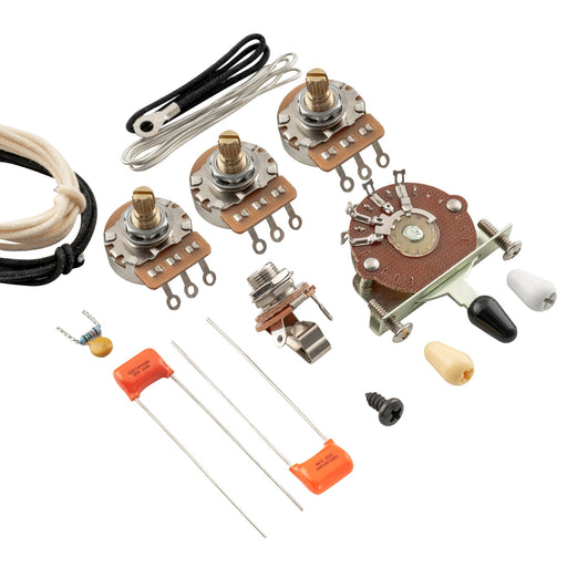 musiclily pro electric guitar auto split diy wiring kit upgrade for american style st hss with 5 way switch and 3a pots nickel jack mx3198nk