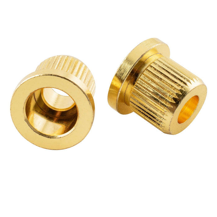 Musiclily Ultra 3/8 pouces 9,6 mm en laiton massif style G-TLB-2, embouts de montage arrière pour cordes traversantes pour basse électrique