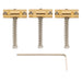 musiclily ultra 10 8mm full solid brass barrel compensated saddles for tele style electric guitar mx3212p, nickel