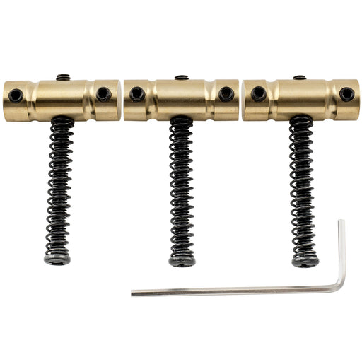 musiclily ultra 10 8mm wave style full solid brass barrel compensated saddles for tele style electric guitar mx3213p