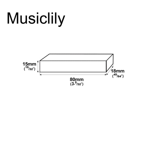 Dimensions of musiclily pro 80 18 15mm self adhesive eva foam pickup height adjustment anti vibration foam for jazz bass pickup mx3229bk 10