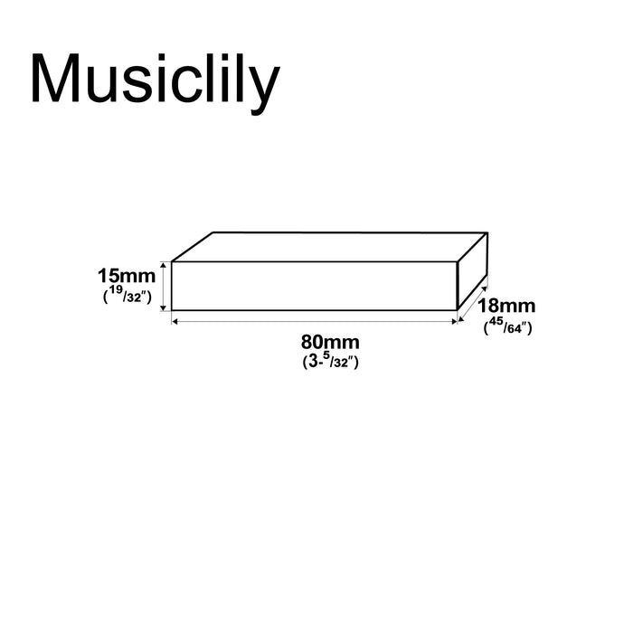 Dimensions of musiclily pro 80 18 15mm self adhesive eva foam pickup height adjustment anti vibration foam for jazz bass pickup mx3229bk 10