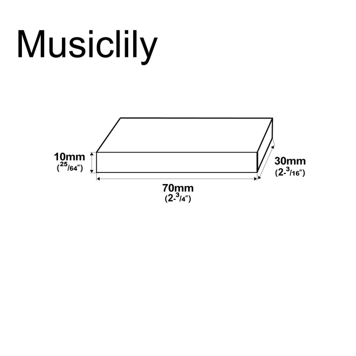 Dimensions of musiclily pro 70 30 10mm self adhesive eva foam pickup height adjustment anti vibration foam for jazzmaster pickup mx3231bk 10