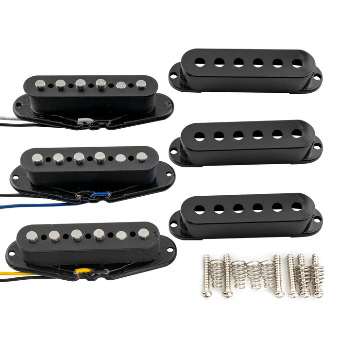 musiclily pro st 60se staggered alnico 5 single coil neck middle bridge pickups set for strat style electric guitar mx3236bkmx3237bkmx3238bk details