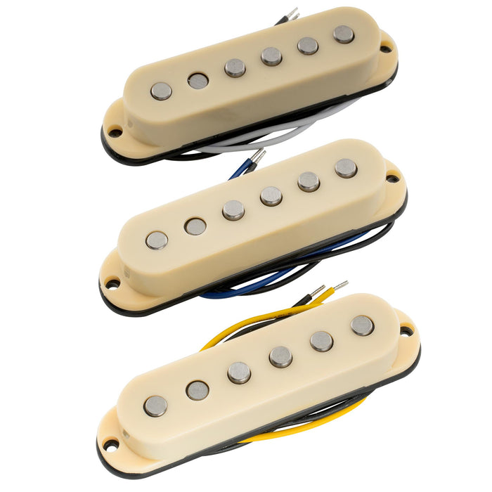 musiclily pro st 60se staggered alnico 5 single coil neck middle bridge pickups set for strat style electric guitar mx3236bkmx3237bkmx3238bk cream