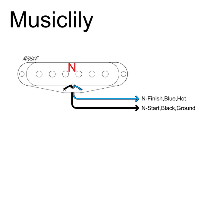 Musiclily Pro ST-60SE Staggered Single Coil Pickups MX3236 MX3237 MX3238 Wiring Diagram