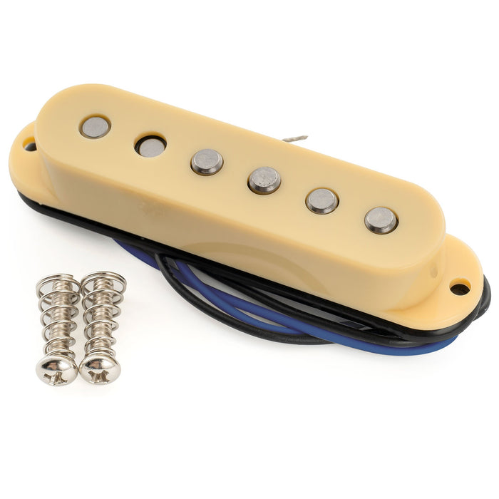 Musiclily Pro ST-60SE スタッガード アルニコ5 シングルコイルミドルピックアップ Stratストラトエレキギター用 ブラック