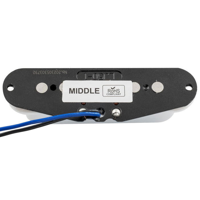 Musiclily Pro ST-60SE スタッガード アルニコ5 シングルコイルミドルピックアップ Stratストラトエレキギター用 ブラック