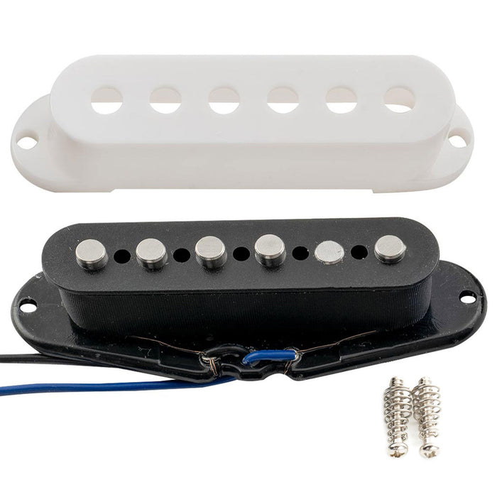 Musiclily Pro ST-60SE スタッガード アルニコ5 シングルコイルミドルピックアップ Stratストラトエレキギター用 ブラック