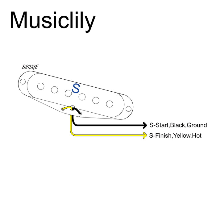 Size of musiclily pro st 60se staggered alnico 5 single coil bridge pickup for strat style electric guitar mx3236mx3237mx3238p