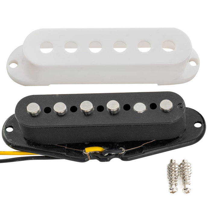 Musiclily Pro ST-60SE スタッガード アルニコ5 シングルコイルブリッジピックアップ Stratストラトエレキギター用 ブラック