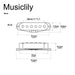 Dimensions of musiclily pro st 60s staggered alnico 5 single coil neck pickup for strat style electric guitar mx3239mx3240mx3241p