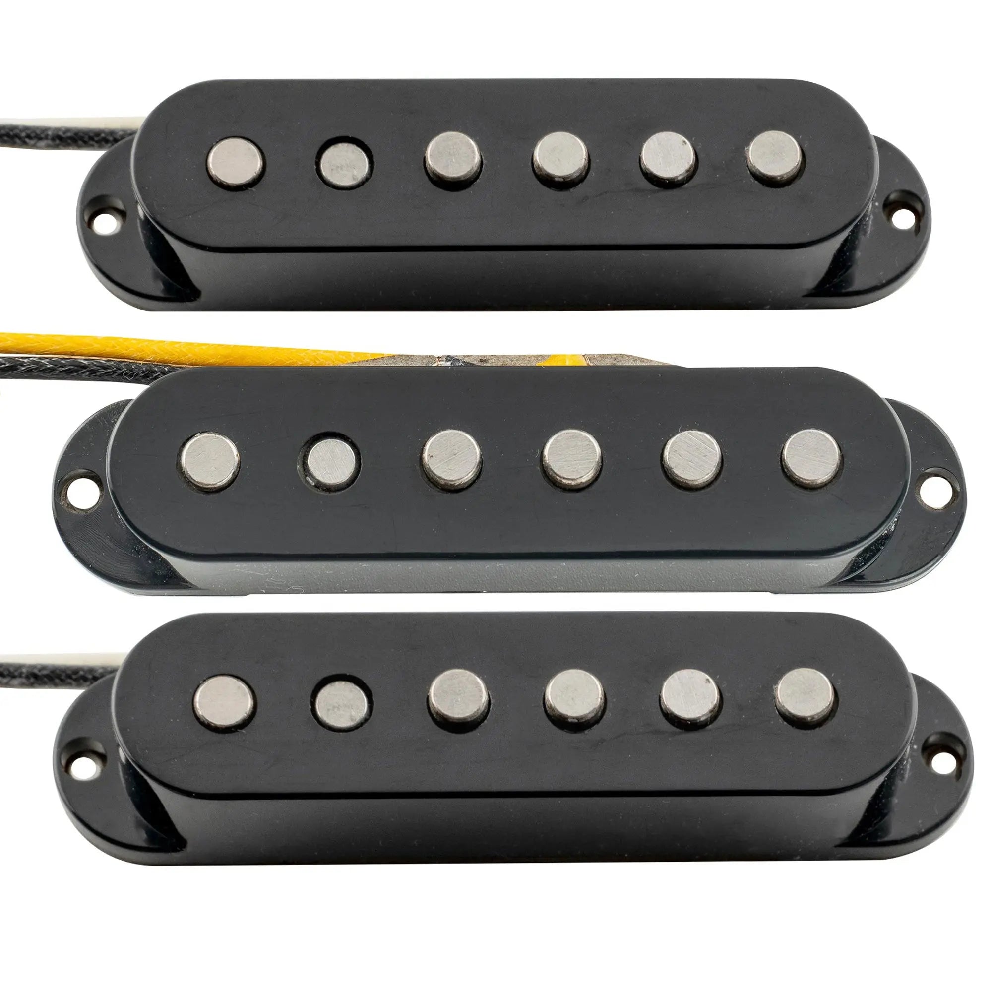 Musiclily Pro ST-60S Staggered Alnico 5 Single Coil Neck Middle Bridge Pickups Set 5.6K for Strat Style Electric Guitar Musiclily Pro