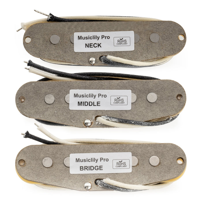 ミュージックリリー プロ ST-60S スタッガード アルニコ5 シングルコイル ネック・ミドル・ブリッジ ピックアップ セット 5.6K for ストラトスタイル エレキギター