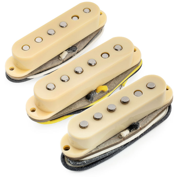 Musiclily Pro ST-60S Staggered Alnico 5 Single Coil Hals Mittel Steg Tonabnehmer Set 5.6K für Strat-Stil E-Gitarre