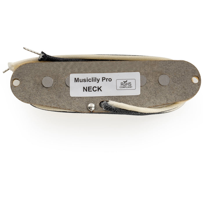 Musiclily Pro ST-60S スタッガード アルニコ5 シングルコイルネックピックアップ Stratストラトエレキギター用 ブラック