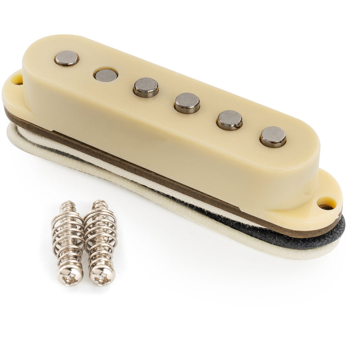 Musiclily Pro ST-60S スタッガード アルニコ5 シングルコイルネックピックアップ Stratストラトエレキギター用 ブラック