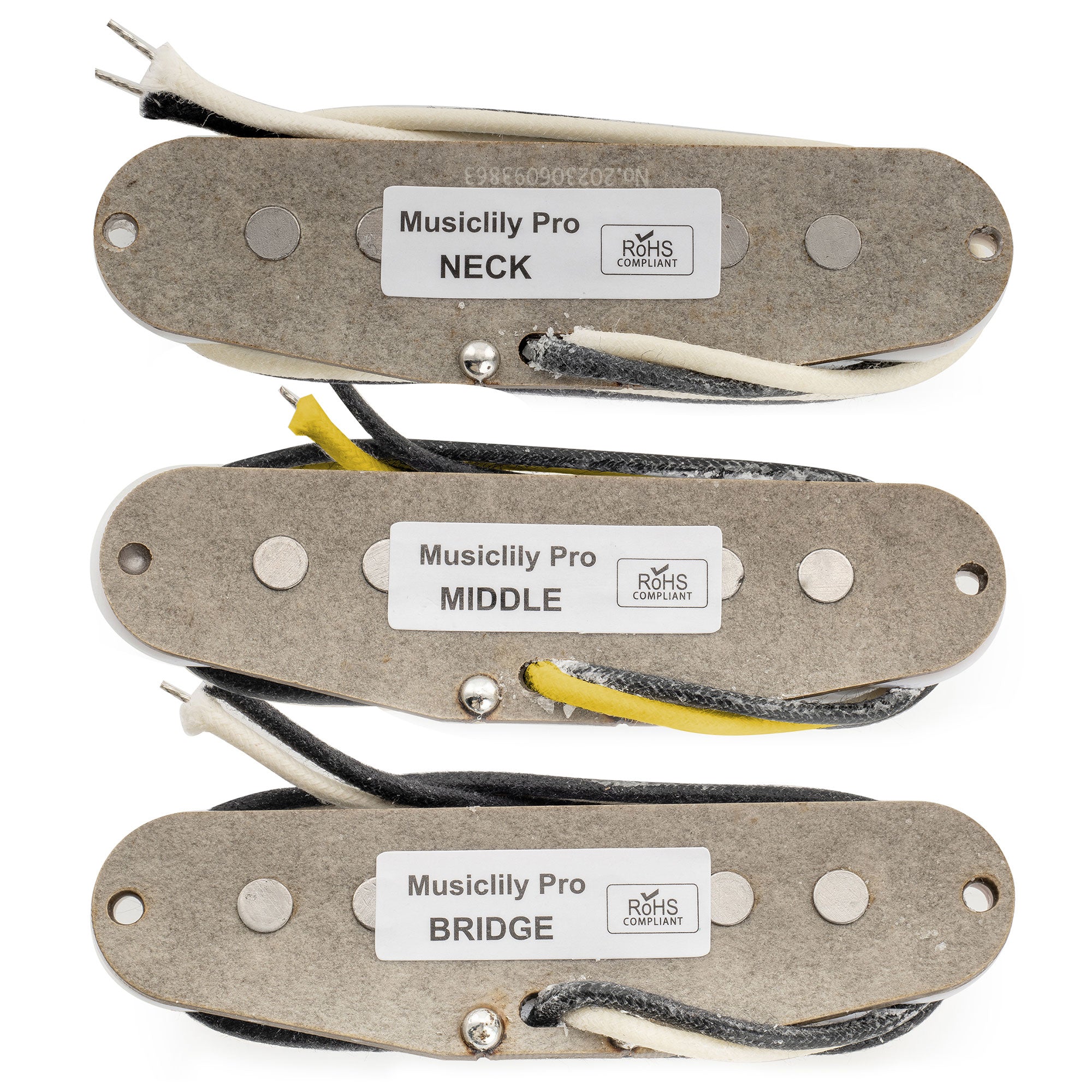 Musiclily Pro ST-60S Staggered Alnico 5 Single Coil Neck Middle Bridge Pickups Set 5.6K for Strat Style Electric Guitar Musiclily Pro