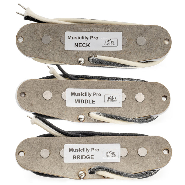 ミュージックリリー プロ ST-60S スタッガード アルニコ5 シングルコイル ネック・ミドル・ブリッジ ピックアップ セット 5.6K for ストラトスタイル エレキギター
